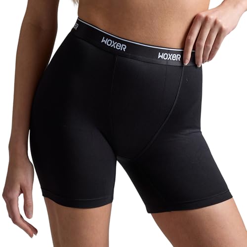 Image of Woxer Womens Baller 5 inch High Waisted Boy Shorts Underwear - Seamless Boxer Briefs, Boyshort Panties, No Show Women's Boxers