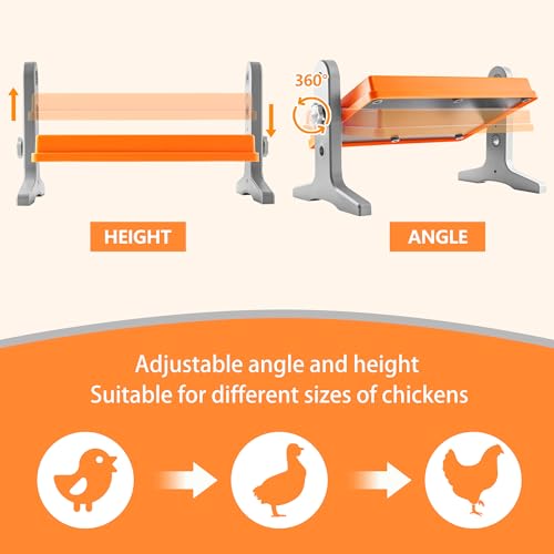 Xbrigh Brooder Heater For Chicks -Chick Brooder Heating Plate With Adjustable Temperature Height Adjustable Chick Warmer 12 Inch X 8 Inch For 10 Chicks Heater,Brooder Plate For Chicks Poultry Heater-Orange thumb #3
