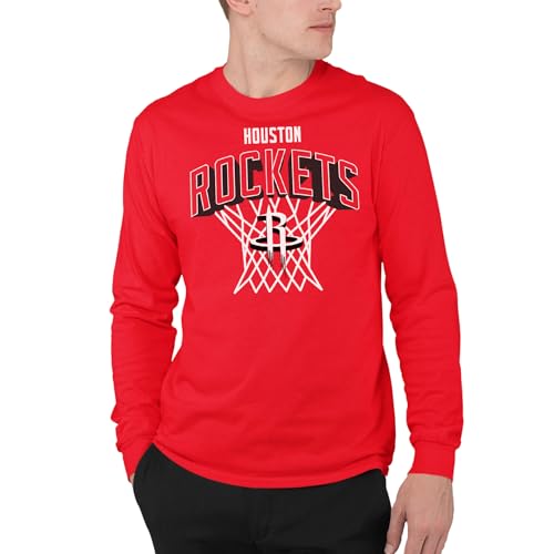 Camiseta de manga larga Houston Rockets Junk Food unisex negra de algodon