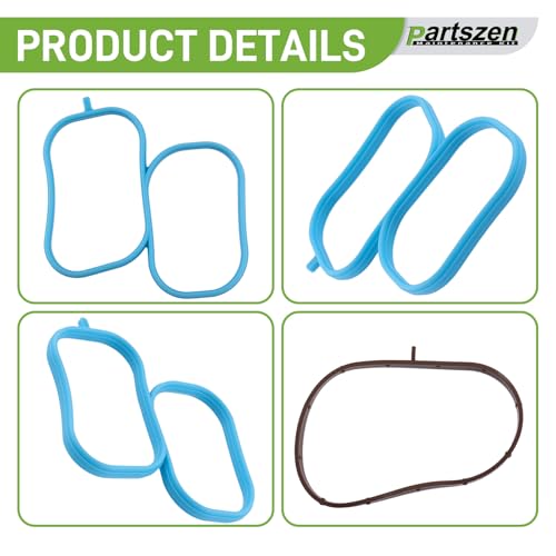 Image of MS96943 Intake Plenum Gaskets Fit for Nissan Frontier Xterra Pathfinder NV1500 NV2500 NV3500 4.0L V6 DOHC for Suzuki Equator 2005-2014