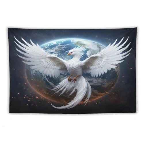 Serviettes murales phénix et grande tenture en polyester pour chambre à coucher