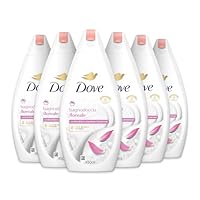 Dove Bagnodoccia Floreale, Idratante Dermo-Naturale, Fiori di Loto e Frutti Rossi, 1/4 Crema Idratante, Dermatologicamente Testato, Bagnoschiuma Uomo e Donna, 100% Bottiglia Riciclata*6 Pezzi x 450ml