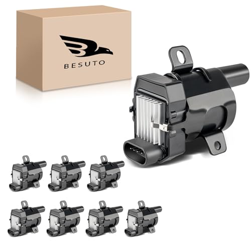 Besuto Ignition Coils 8Pcs Compatible with 1999-2006 Chevy Silverado 1500, 2000-2006 Tahoe, 2002-2006 Chevy Avalanche 1500, 1999-2006 GMC Sierra 1500, 5.3L V8 - Replace UF262 D585 by Besuto - Used condition - US$42.71