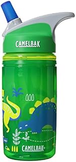 CamelBak Eddy Kids Insulated Water Bottle, Green Dino, 12oz