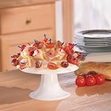 3 Pagen® Partypilz – ideal für Feste, Grillparties, Buffets und Geburtstage – Snackspieße originell serviert – wiederverwendbar – Servierplatte in Pilzoptik