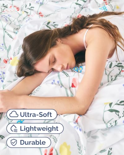 Image of Twin 3 Piece Floral Sheet Set - Soft, Breathable & Cooling - Wild Flower