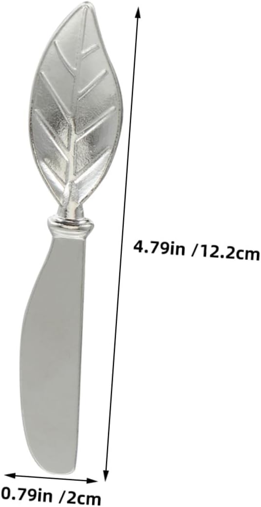 4pcs Leaf Shaped Butter Knives Zinc Alloy for Cheese Boards