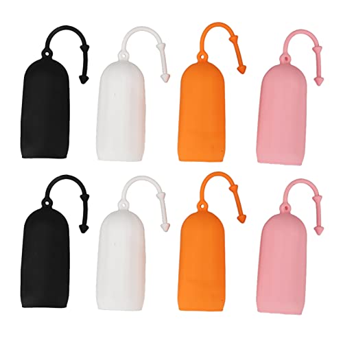 Fundas de Silicona con Cierre de Fugas, Fundas elásticas Reutilizables para artículos de tocador, Fundas para Botellas para Viajes, Dispositivos a Prueba de Fugas, 8 Piezas,