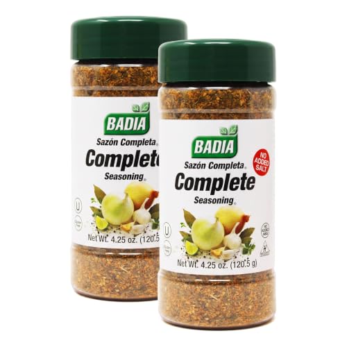 Badia Complete Seasoning Salt-Free, 4.25 oz – All-Purpose Spice Blend of Garlic, Onion, Pepper, Herbs &amp; Spices - Savory Signature Blend (Pack of 2)