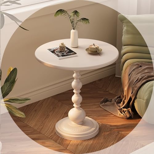 Table d'appoint ronde vintage en métal pour salon, chambre, balcon, 53,3 cm de hauteur, idéale pour les petits espaces, table basse et cocktail unique