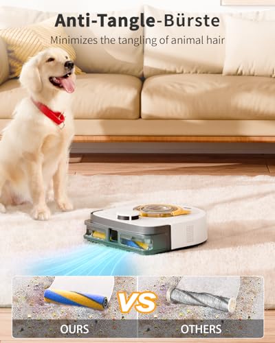 Robot Vacuum Cleaner, 22,000Pa Ultra-Strong Suction - Automatic Robot Vacuum for Pet Hair & Carpets, Tangle-Free Cleaning, Smart Mapping with LiDAR Navigation, App Controlled Vacuum Robot (V11)