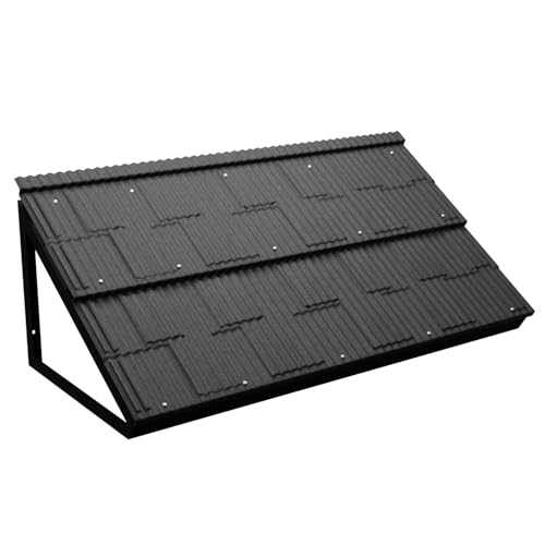 WUGEBA 52' x 30 3/4' Fixed Metal Awning for Doors and Windows, Triangular Steel Frame with Color...