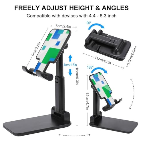 Support de téléphone bureau pliable bloc bleu vert réglable pour iPhone Android