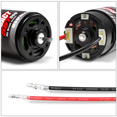 GLOBACT RC Motor 550 55T Brushed Motor for 1/10 TRX4 TRX6 Axial SCX10 I II III PRO Redcat Gen7 Gen8 V2 RC4WD D90 RC Crawler Car Upgrade Accessories