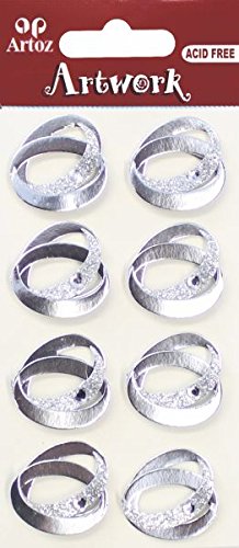 Artoz Crea 185560-64 Lot de 6 Papiers de correspondance Alliances Argent
