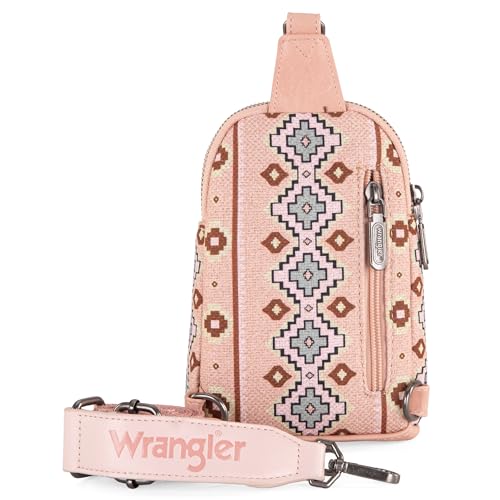 Image of Wrangler Small Sling Bag for Women, Leather Crossbody Bags Cross Body Purse Fanny Packs with Adjustable Strap for Gift