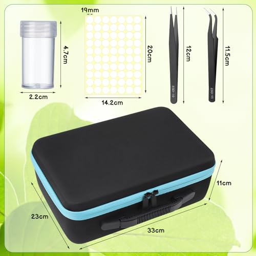 XLSXEXCL120 Slots Seed Storage Organizer Sturdy Seed Organizer Storage Box Plastic Storage Containers, Label Stickers, Funnel, Straight and Curved Tip Tweezers for Flower Vegetable Plants Garden by XLSXEXCL - Image 2