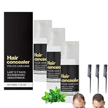 Hair Concealer, Sweat-proof Hair Filling Cream for Men and Women, Hairline Powder for Thinning Hair, Root Cover Up Spray for Instant Hair Shading 3Pcs