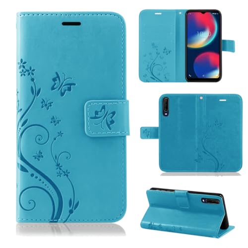 Étui de protection à rabat, en cuir synthétique, de qualité supérieure, compatible avec Wiko View 4/View 4 Lite, portefeuille pour View 4/View 4 Lite,...