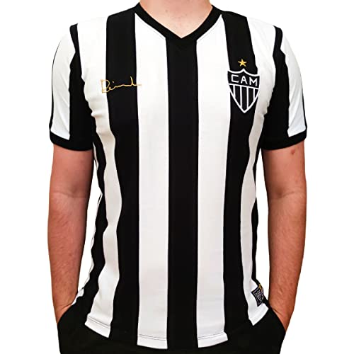 Camisa Retrô Atlético Mineiro Reinaldo 1977 Oficial Tamanho:GG;Cor:Preto/Branco