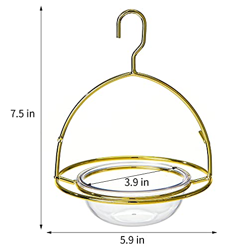 Hanizi Metal Hanging Oriole Bird Feeder With Fruit Holder Removable Drink Plasic For Garden Patio Outside thumb #2