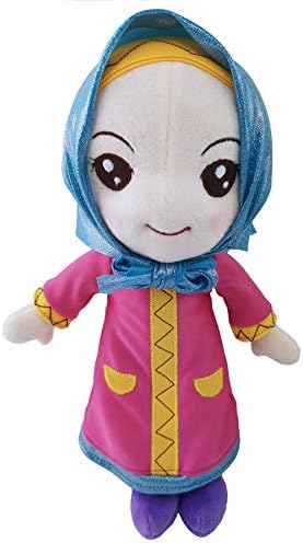 Hobibee Soft Plush Muslim Doll Yasmin 12" with 3 Scarves or Hijab. First Baby Doll for Ages 6 Months and up.Perfect Eid Gift!