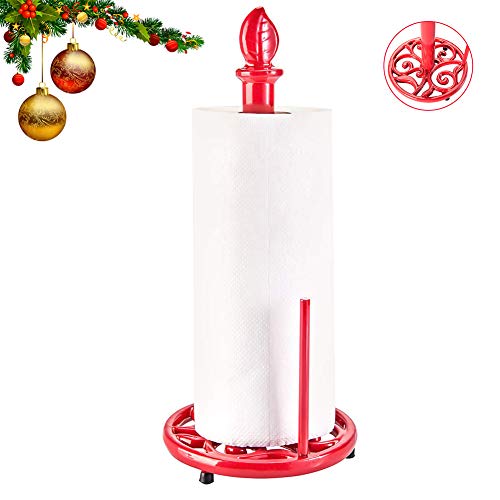 Paper Towel Holder Cast Iron, Vintage Roll Paper Towel Stand for Kitchen Countertop