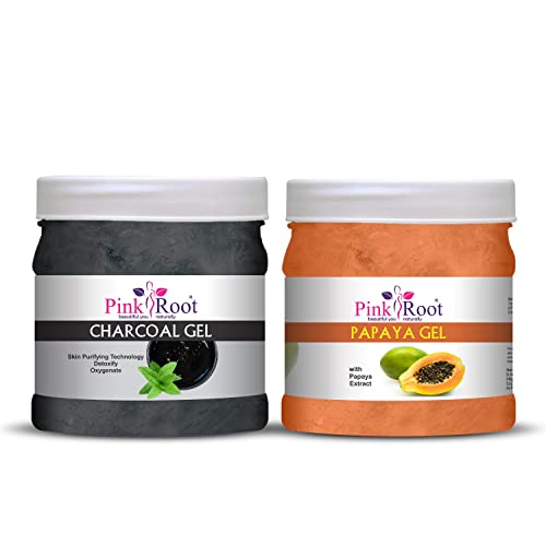 Image of Pink Root Charcoal Gel 500gm with Papaya Gel 500gm