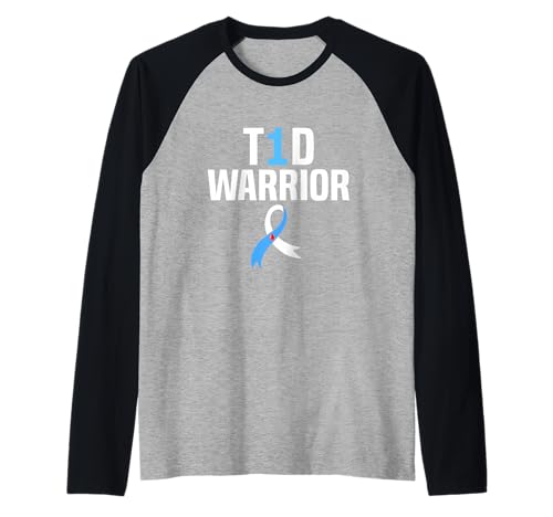 Diabetes Awareness T1D Warrior Type One 1 Diabetiker Krieger Raglan