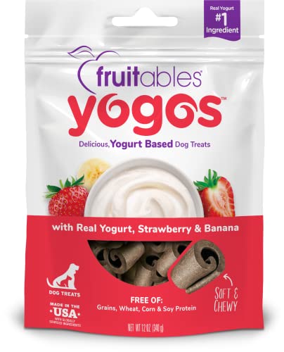 Fruitables Real Yogurt Treats – Roll-Up Dog Treats – Strawberry & Banana Flavor – Natural Ingredients – 12 Ounces #TOP20