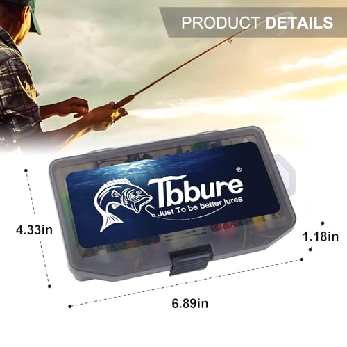 Tbbure TB-01 Equipo de Pesca con 220 Piezas para Bass y Otros Peces Kit con Señuelos Blandos, Anzuelos y Accesorios miniatura 6