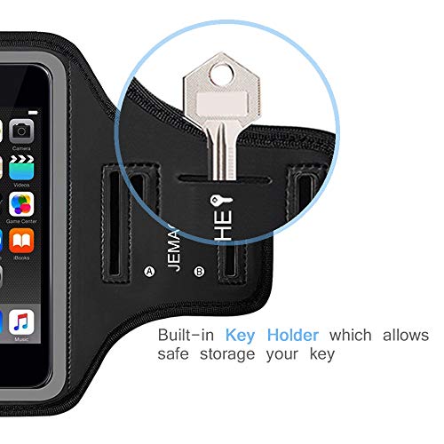 Ipod Touch 7Th 6Th 5Th Generation Armband. Jemache Gym Running Exercises Workouts Sport Arm Band Case For Ipod Touch 7/6/5/4 Generation With Key Holder (Black) #TOP4