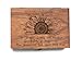 Handmade Keepsake Wood Memory Box | Personalized Text or Name on Front | Sunflower - Bright, Sunny and Positive