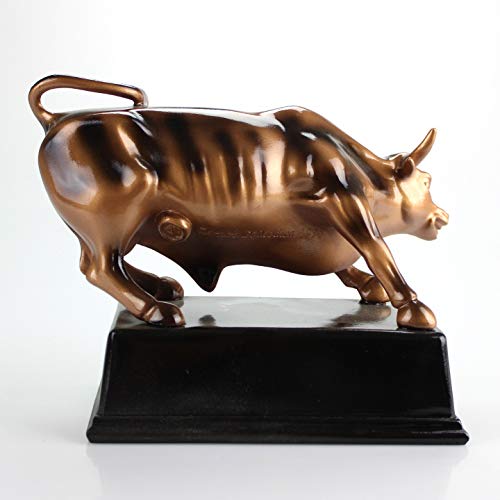 Estatua de Bronce Wall Street Bull con Base Pequeña miniatura 2