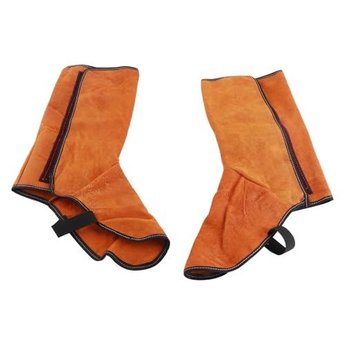 Generic Cubierta para Bota de Soldadura, Protección Duradera para Piernas a Prueba de Calor para Soldador, 1 par para Seguridad en Trabajos de Soldadura, Cuero de Vaca