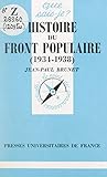 sais pc comp  Histoire du Front populaire: 1934-1938 (Que sais-je ?) (French Edition)
