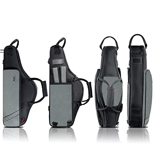 TianChunyue Saxophone Case Soft for Alto Sax Gig Bag Backpack Double Hidden Shoulder Straps b Flat Padded Saxophone Case Lightweight Sax Bag