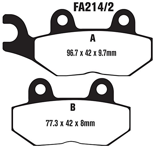 EBC Brakes FA214/2HH Disc Brake Pad Set, Black, One-Size - Thumbnail 2