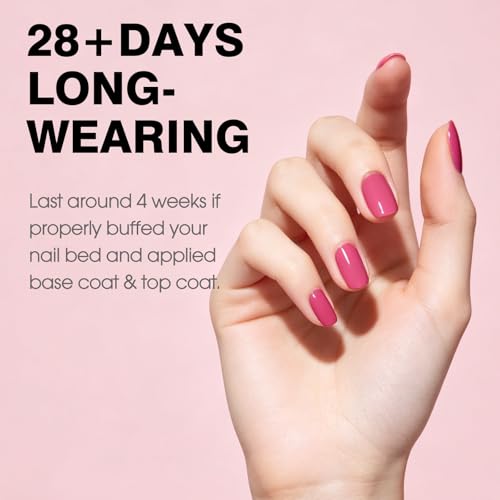 Image of CANNI 9ml Deep Rose Pink Gel Nail Polish, High Gloss UV LED Soak Off Gel