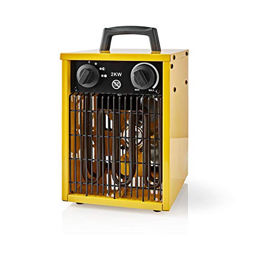 Ex Pro 2KW Portable Industrial Electric Fan Heater with Carry Handle Thermostat and 3 Settings Warm or Cool Air for Workshop Garage Shed 2000W Yellow Ex Pro 2KW Portable Industrial Electric Fan Heater with Carry Handle Thermostat and 3 Settings Warm or Cool Air for Workshop Garage Shed 2000W Yellow