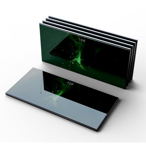 Verre de soudage noir TRQWH 10 plaques filtrantes 5,1x10,8 cm
