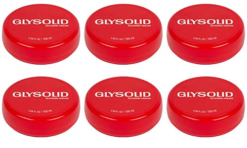 Glysolid Glycerin Skin Cream - Thick, Smooth, And Silky - Trusted Formula For Hands, Feet And Body 3.38 Fl Oz (100Ml Jar) - 6Pack #TOP2