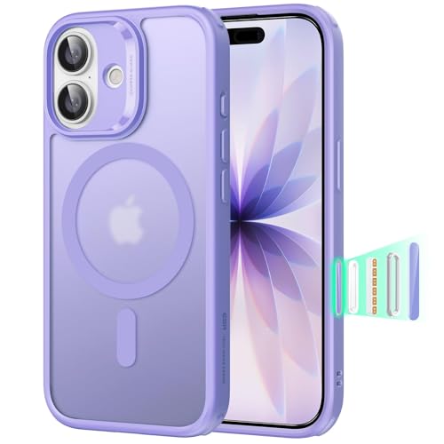 Image of ESR for iPhone 17 Case, Camera Control Cover, Compatible with MagSafe, Shockproof Military-Grade Protection, Magnetic Phone Case for iPhone 17, Classic Hybrid Case, Frosted Purple