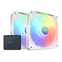 NZXT F140 RGB Core 140mm Hub-Mounted RGB Twin Pack Case Fan - White - RF-C14DF-W1 gallery image