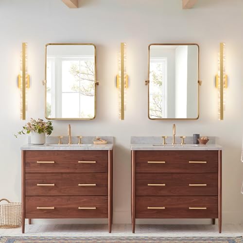 HAHZT Modern Bathroom Vanity Light: Brushed Gold 32 inch 28W Dimmable LED Bath Bar Light Fixtures Over Mirror - Wall Sconce Picture Lights for Paintings Cabinets Bedroom 3000k by HAHZT - Image 6