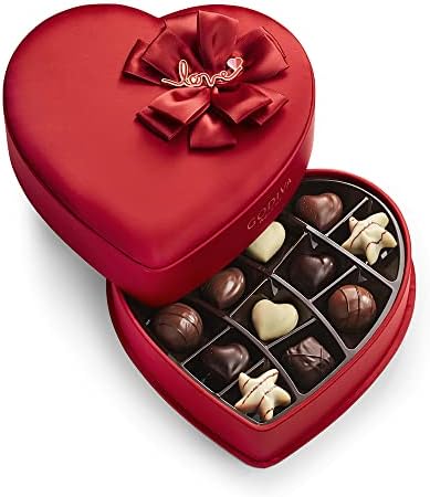Godiva Chocolatier Gourmet Chocolate Gift Box - Mothers Day, Birthday and Spring Gifting - Assorted Luxury Assorted Chocolate Candy in a Heart Shaped Gift Box - 14 Pieces