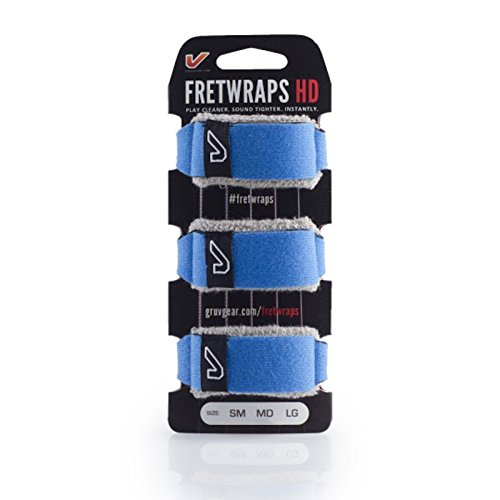 Image of Gruv Gear FretWraps HD 3-Pack inchSky inch Guitar String Muters, Blue, Extra Large