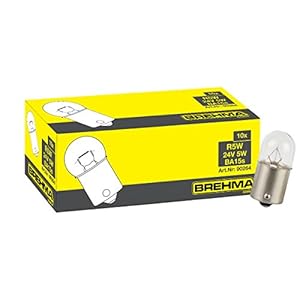 BREHMA 10x R5W 24V Glühlampe BA15s