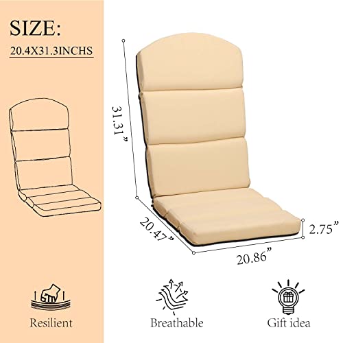 BPS Patio Chair Cushion Set of 2 - High-Back Adirondack Patio Cushions with Ties, 52''x20''x2.75'', Olifen Fabric Slipcover for Indoor and Outdoor Furniture