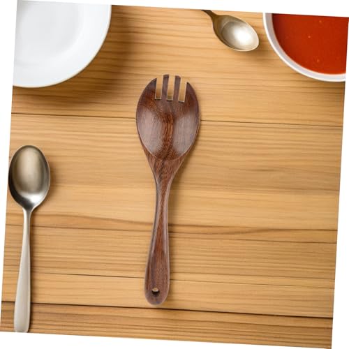 Utensilios de madera para servir ensaladas sin rayar 7